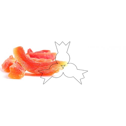Gedroogde papaya slices Gedroogde papaya slices