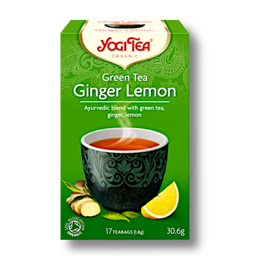 Biologische Yogi groene thee met gember - citroen thee 17 zakjes